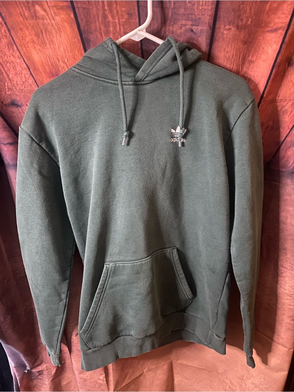 adidas Men's Forest Green Trefoil Pullover Hoodie